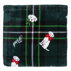 NWT Victoria’s Secret Cozy Logo Blanket - Christmas these with dog